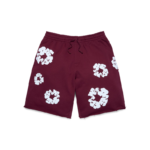 Cotton Wreath Sweat shorts Burgundy