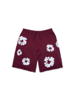 Cotton Wreath Sweat shorts Burgundy